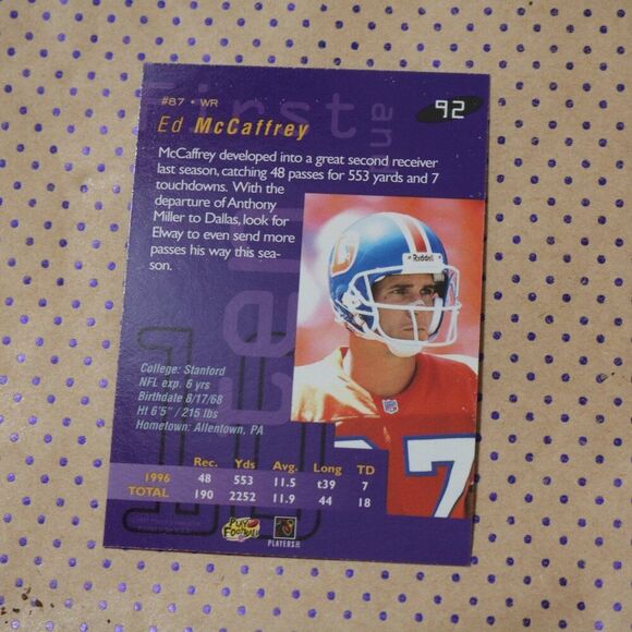 Ed McCaffrey #92 Football Card - Picture 2 of 2